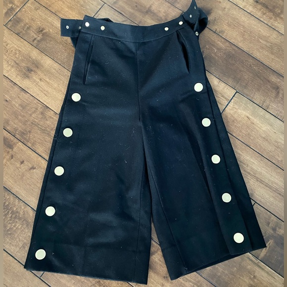 Diane Von Furstenberg Black Size 0 Wool Coulottes - Picture 1 of 8